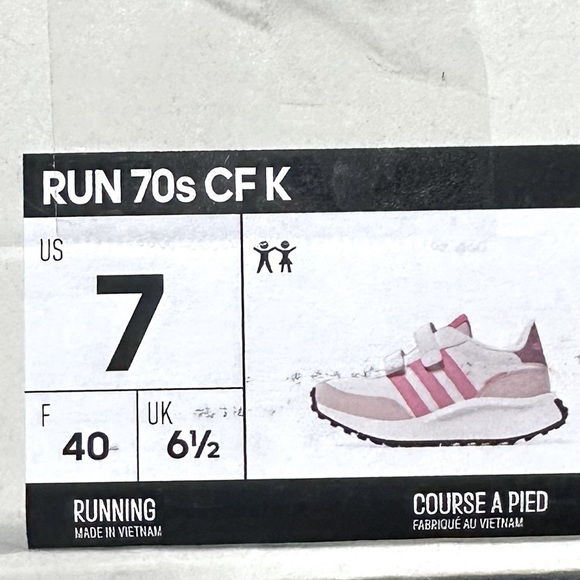 Adidas Kids Run 70s Shoes - Pink and White - Picture 10 of 10